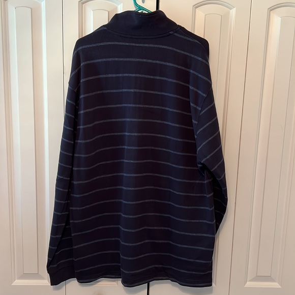 Men's IZOD Quarter-Zip Pullover Navy Top, SIZE XL - Picture 2 of 4